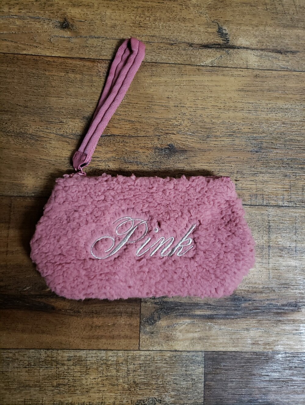 PINK Victoria's Secret Plush Wristlet Blush Pink